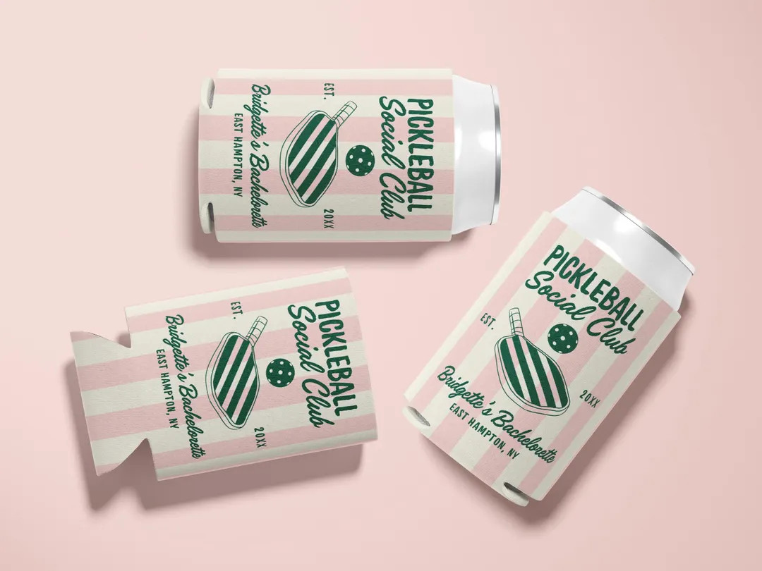 Pickleball Can Coolers Personalized Pickleball Social Club Can Sleeves Last Swing Before the Ring... | Etsy (US)