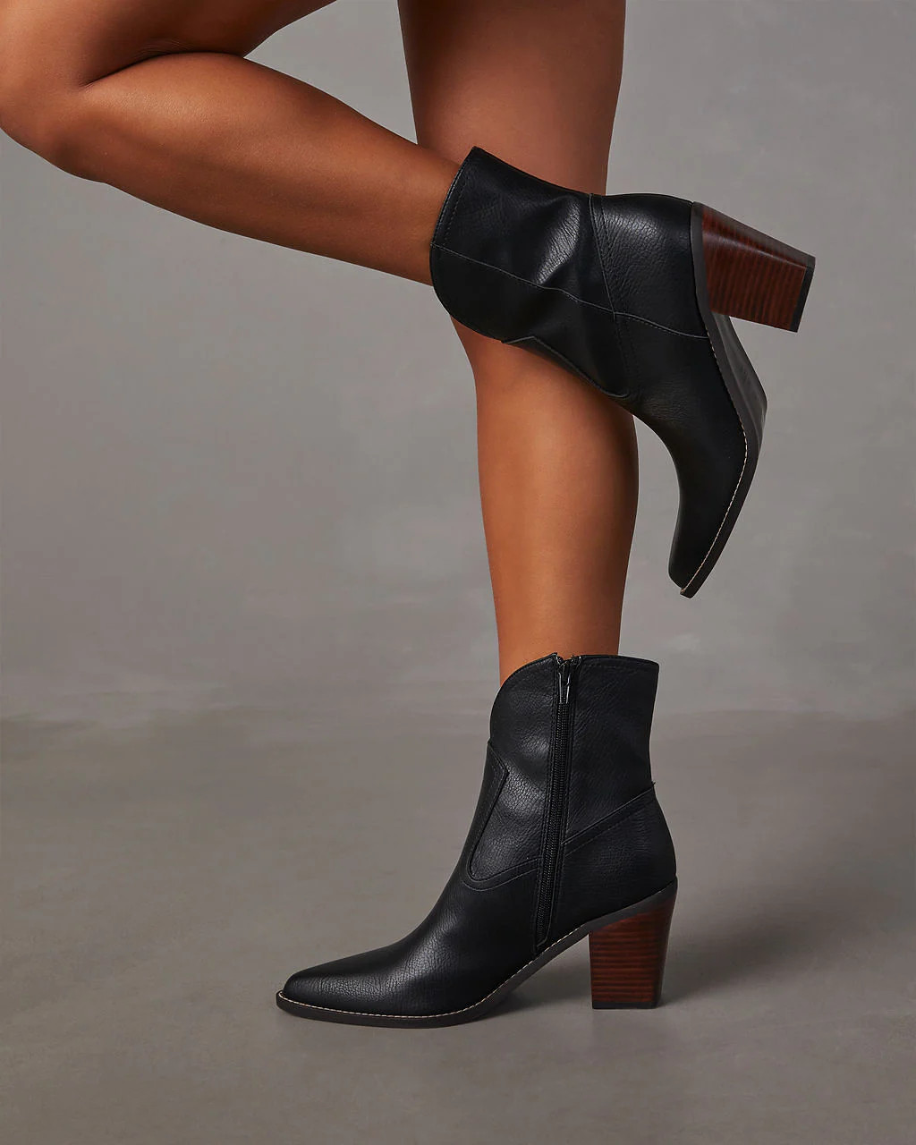 Reynolds Faux Leather Western Ankle Boots | VICI