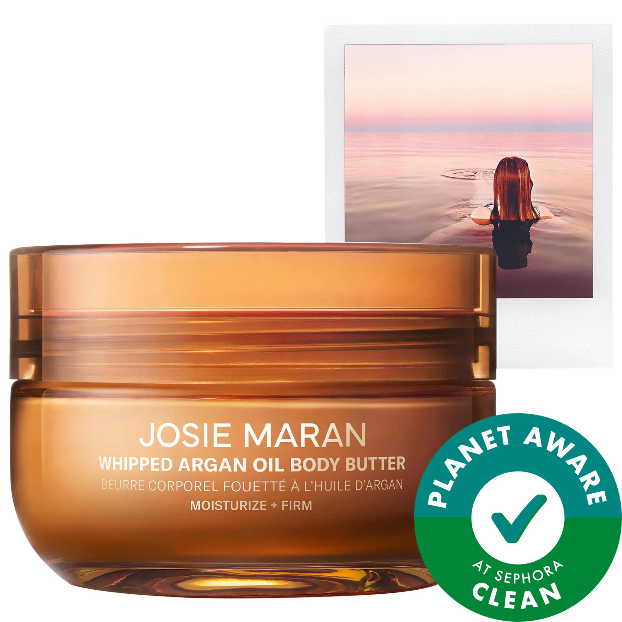 Josie Maran Vanilla Bean - Whipped Argan Oil Refillable Firming Body Butter Jar 6 oz / 177 mL | Sephora (US)