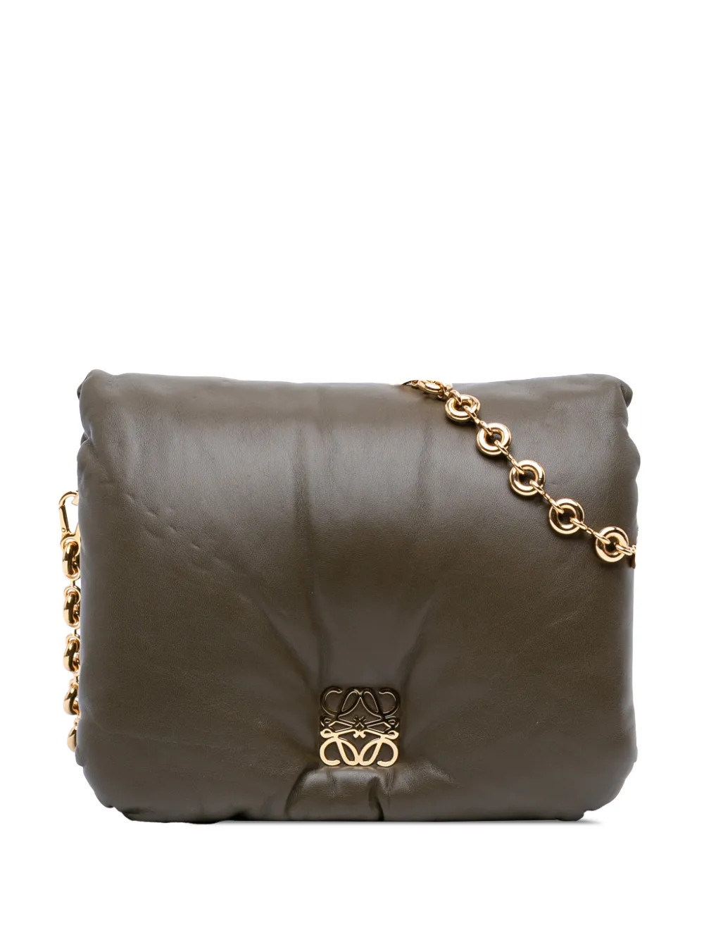 Loewe Pre-Owned 2021-2026 Shiny Lambskin Goya Puffer Bag shoulder bag - Green | Farfetch Global