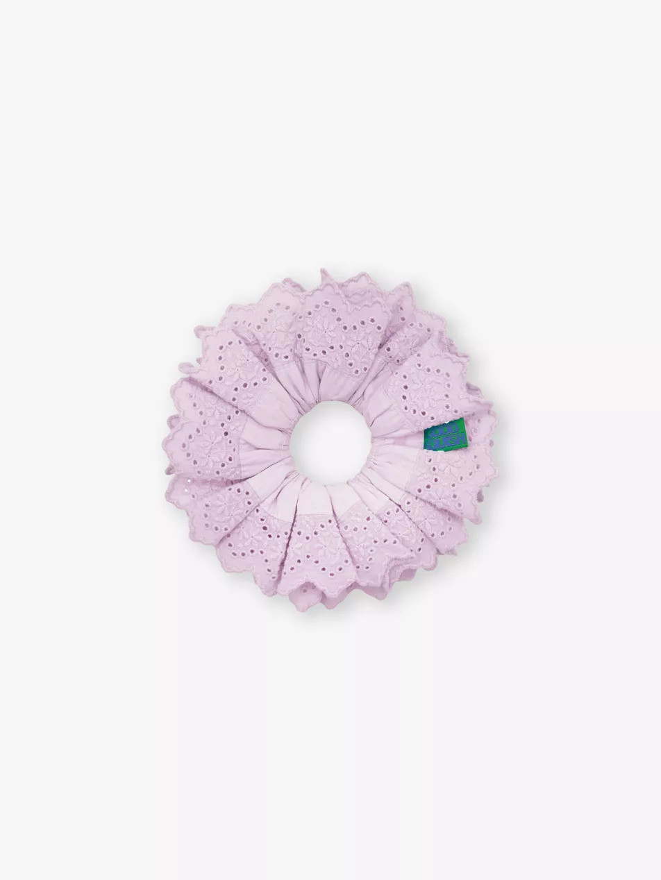Blumberg ruffled organic-cotton scrunchie | Selfridges