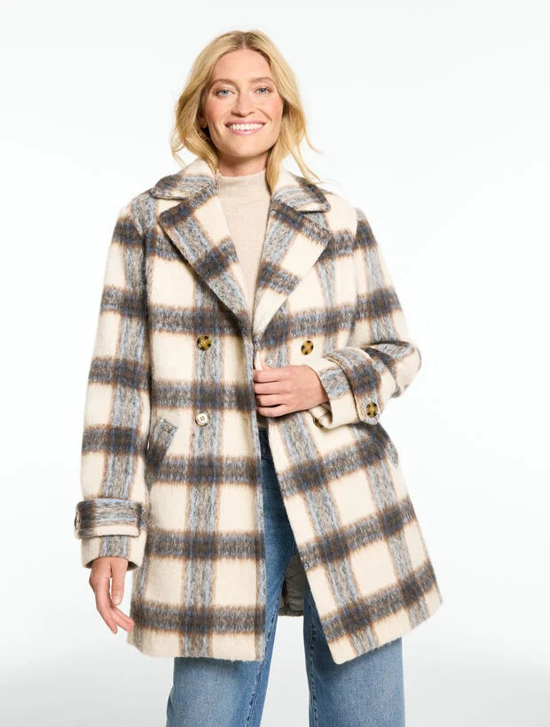 Chateau Plaid Brushed Jacket | Talbots
