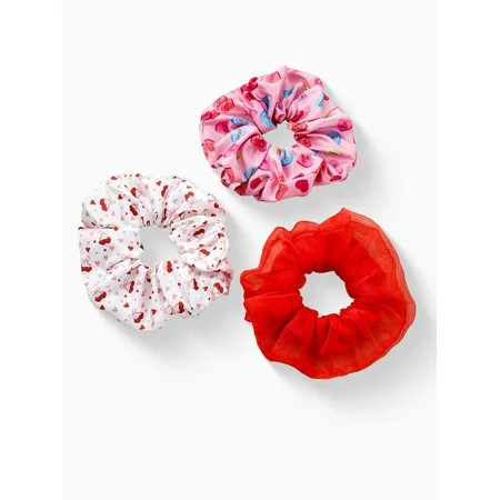 Way to Celebrate Valentine's Day Pink Scrunchies Set,3 Piece | Walmart (US)