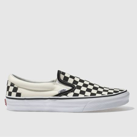 Mens Black & Cream Vans Classic Checkerboard Slip On Trainers | schuh | Schuh