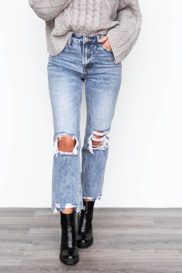 You're An All Star 90's Straight Crop Denim | Apricot Lane Boutique