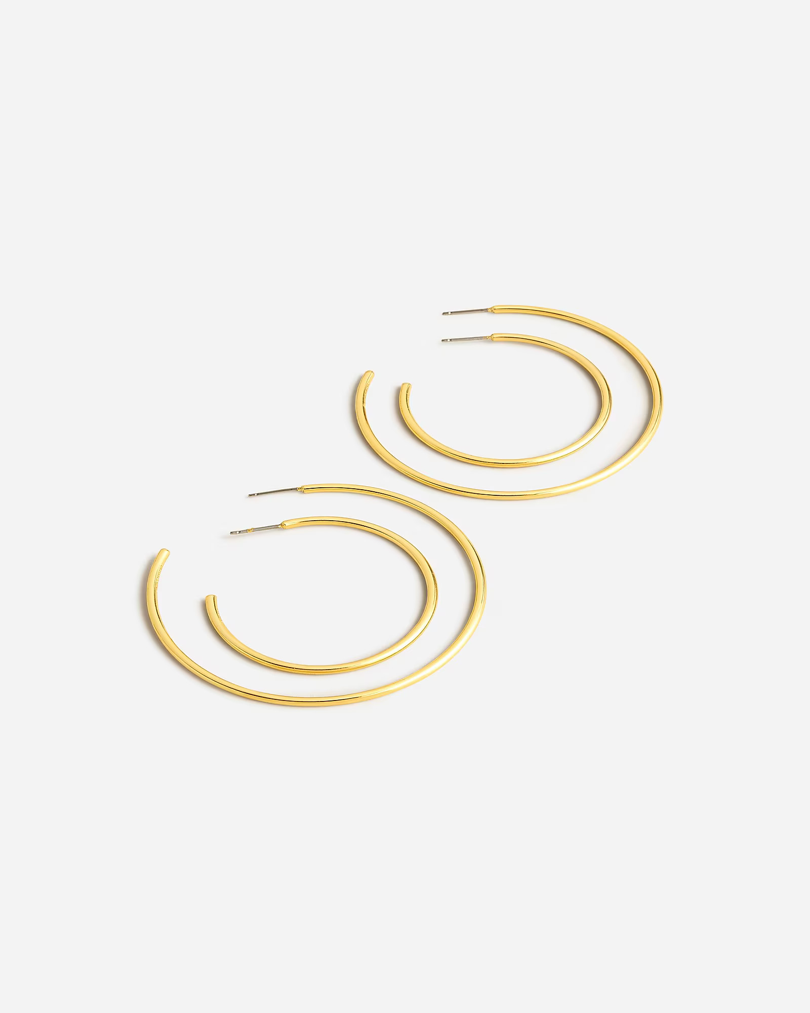 Thin hoop earrings set-of-two | J. Crew US