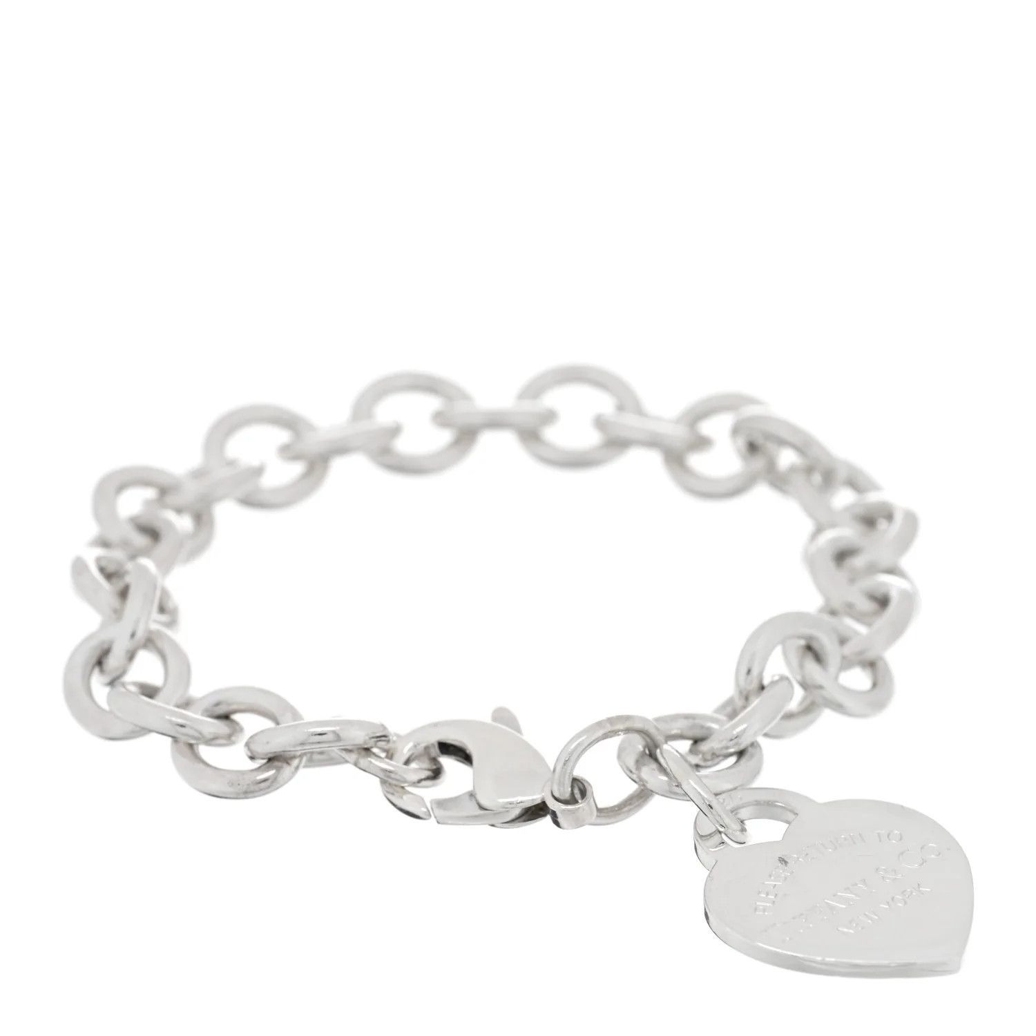 Sterling Silver Return to Tiffany Heart Tag Charm Bracelet | FASHIONPHILE (US)