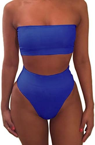 Pink Queen Women's Removable Strap Wrap Pad Cheeky High Waist Bikini Set Swimsuit | Amazon (US)