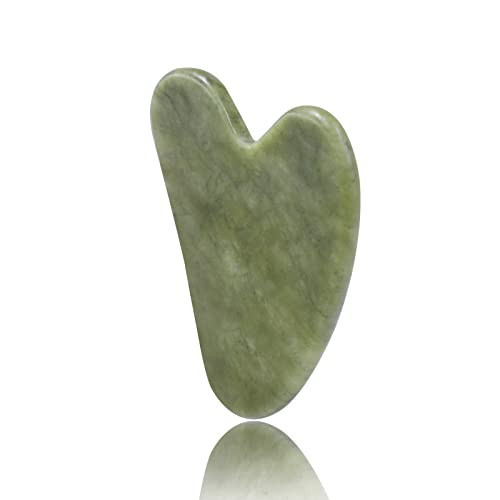 OXT Gua Sha, Gua Sha Facial Tool, Guasha Tool for Face, Guasha Natural Jade Stone (Light Green) | Amazon (US)