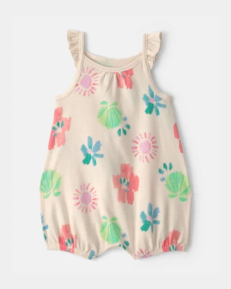 Baby Girl Summer Beach Sleeveless Romper | Carter's Inc
