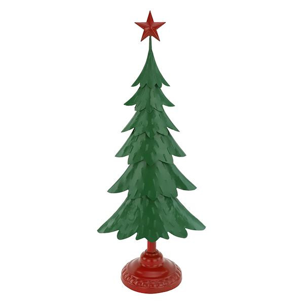 Honeybloom Red & Green Metal Tree 26" | At Home