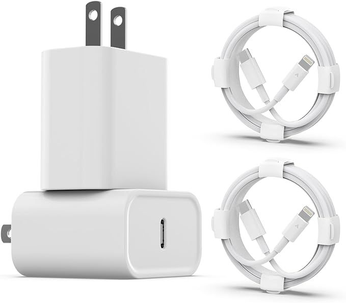 iPhone 14 13 12 11 Fast Charger [MFi Certified], 2 Pack Rapid PD USB C Wall Charger Block with 6F... | Amazon (US)