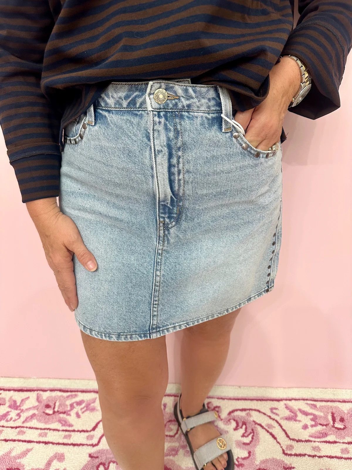 Stash High Rise Mini Skirt In Lets Dance | Extremely Refined Boutique