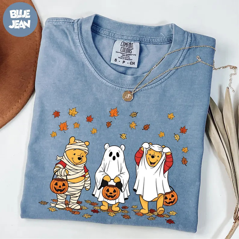 Comfort Colors® Ghost Pooh Bear Shirt, Winnie the Pooh Halloween Shirt, Disney Halloween Shirt, ... | Etsy (US)