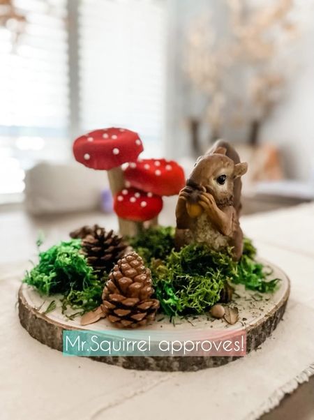 I’ve been waiting for these mushrooms to arrive for weeks now! The small ones arrived over the weekend. Still waiting on the larger ones, but Mr.Squirrel approves of these! 😂  The detail is stunning! Can’t wait to use them on our Thanksgiving table. 

#LTKHoliday #LTKSeasonal #LTKhome