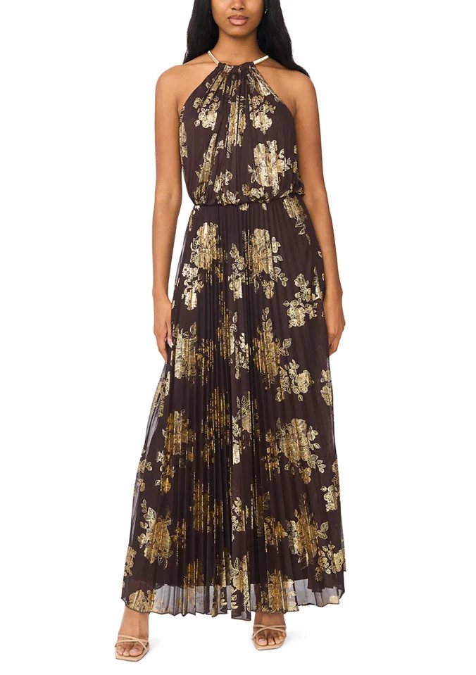 Women's Chiffon Pleated Gown | Belk