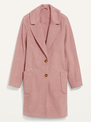 Oversized Soft-Brushed Overcoat for Women | Old Navy (US)