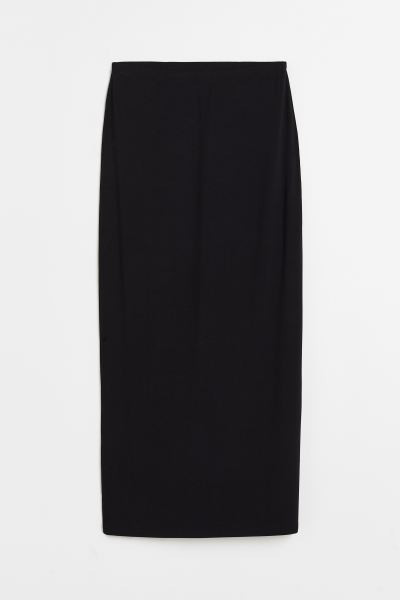 Ribbed pencil skirt - Black - Ladies | H&M GB | H&M (UK, MY, IN, SG, PH, TW, HK)
