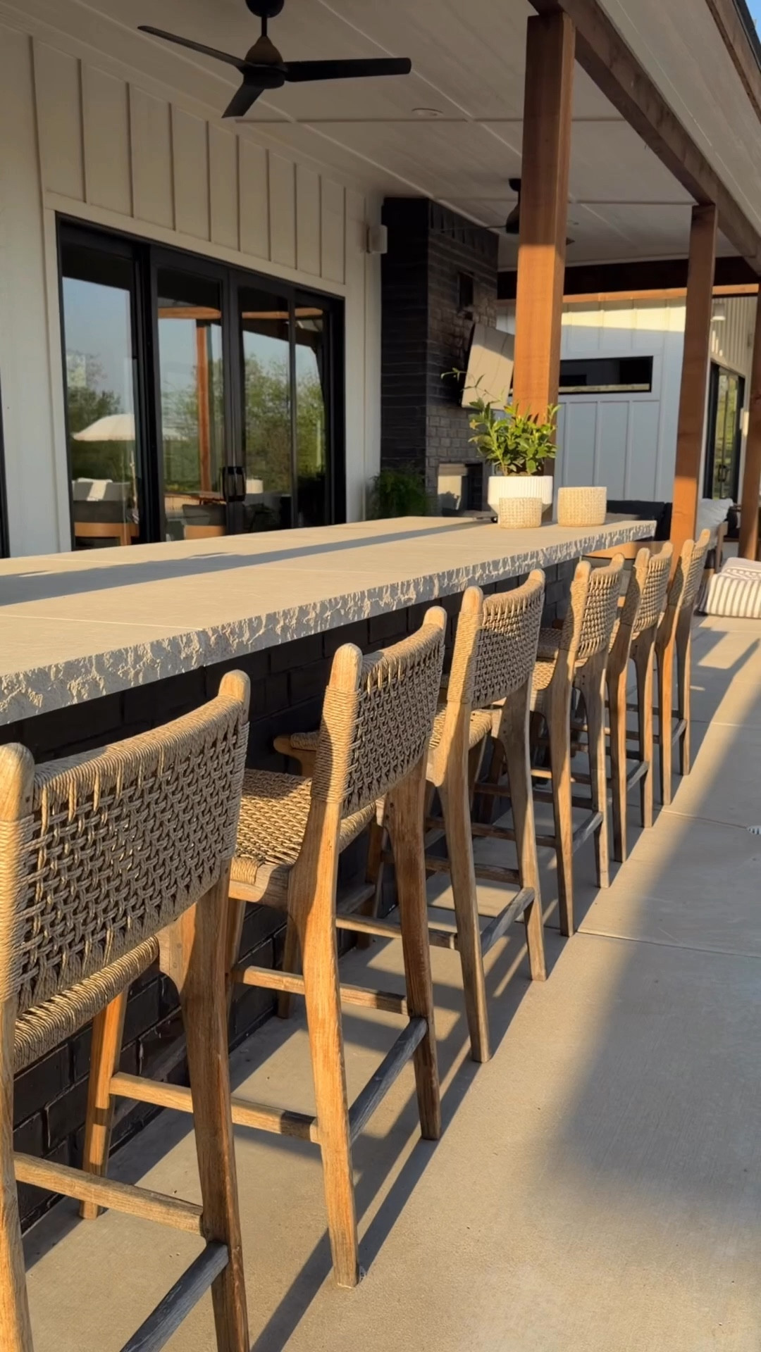 If you’re refreshing your patio for summer, this setup has been so worth it. The @Wayfair outdoor sofa and swivel chairs are the foundation of our seating area and the Loloi Topanga rug adds the perfect texture. We mixed in the striped bean bag chairs for a relaxed vibe & the chaise loungers by the pool and teak barstools at the bar make this whole space feel like a resort.

patio refresh ideas, modern outdoor furniture, Wayfair patio set, outdoor sectional sofa, swivel patio chairs, Loloi rug outdoor, outdoor seating ideas, weatherproof patio furniture, pool lounge chairs, chaise loungers poolside, teak outdoor bar stools, backyard design inspiration, summer patio decor 
#wishyouwerehere #outdoor #wayfair #ad #wayfairpartner

#LTKSaleAlert #LTKHome #LTKdayinmylife