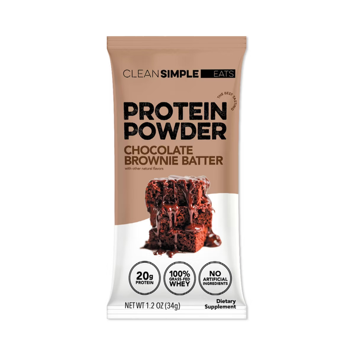 Clean Simple Eats Protein Powder - Chocolate Brownie Batter - 1.2oz/1 Stick | Target