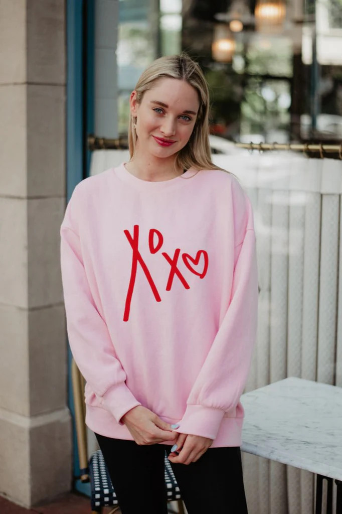 XOXO Heart Graphic Sweatshirt | Katydid.com