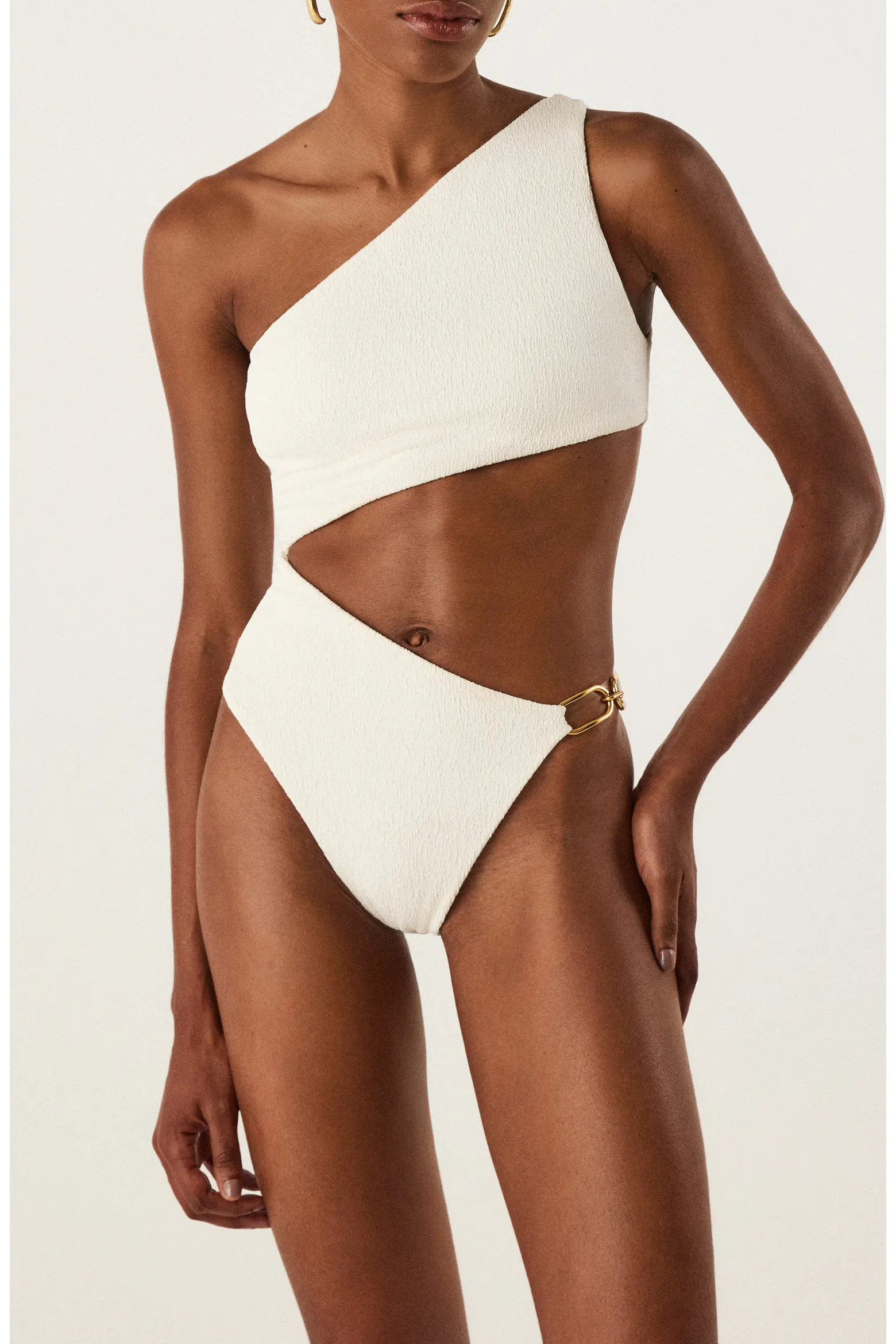 Jo Marl Cutout One-Shoulder One-Piece Swimsuit (Women) | Nordstrom | Nordstrom