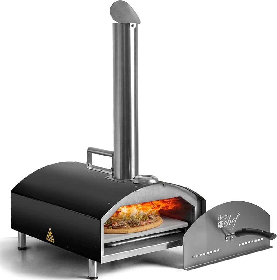 Deco Chef Outdoor Pizza Oven with 2-in-1 Pizza and Grill Oven Functionality, 13" Pizza Stone, Por... | Amazon (US)