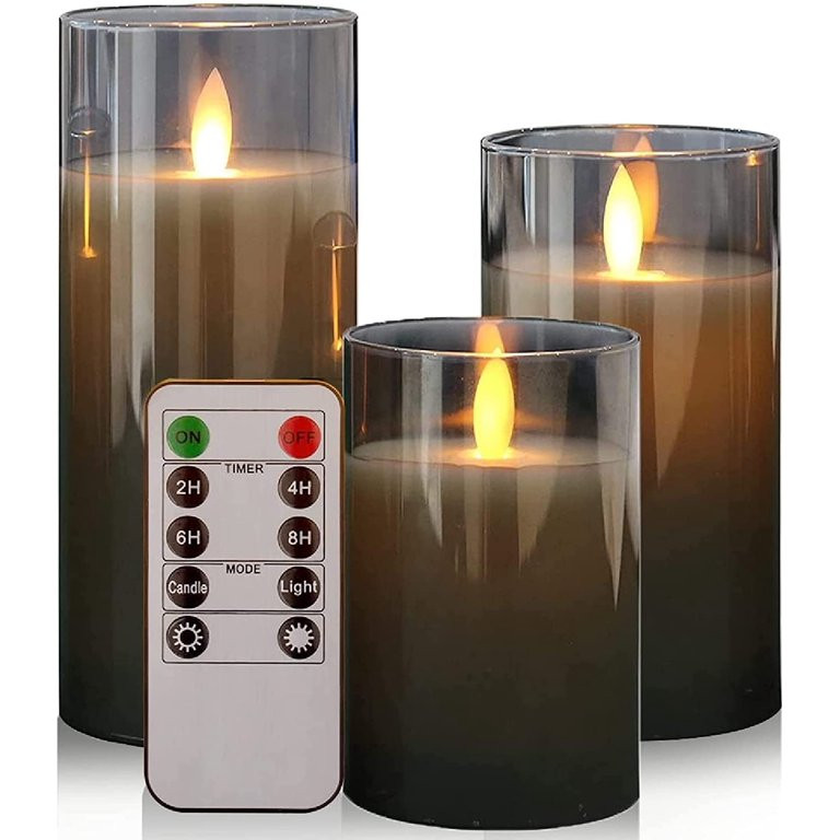 Flameless Candles Flickering with Remote, SONSIEN 3 Pack Candles Battery Operated with Timer, Ple... | Walmart (US)