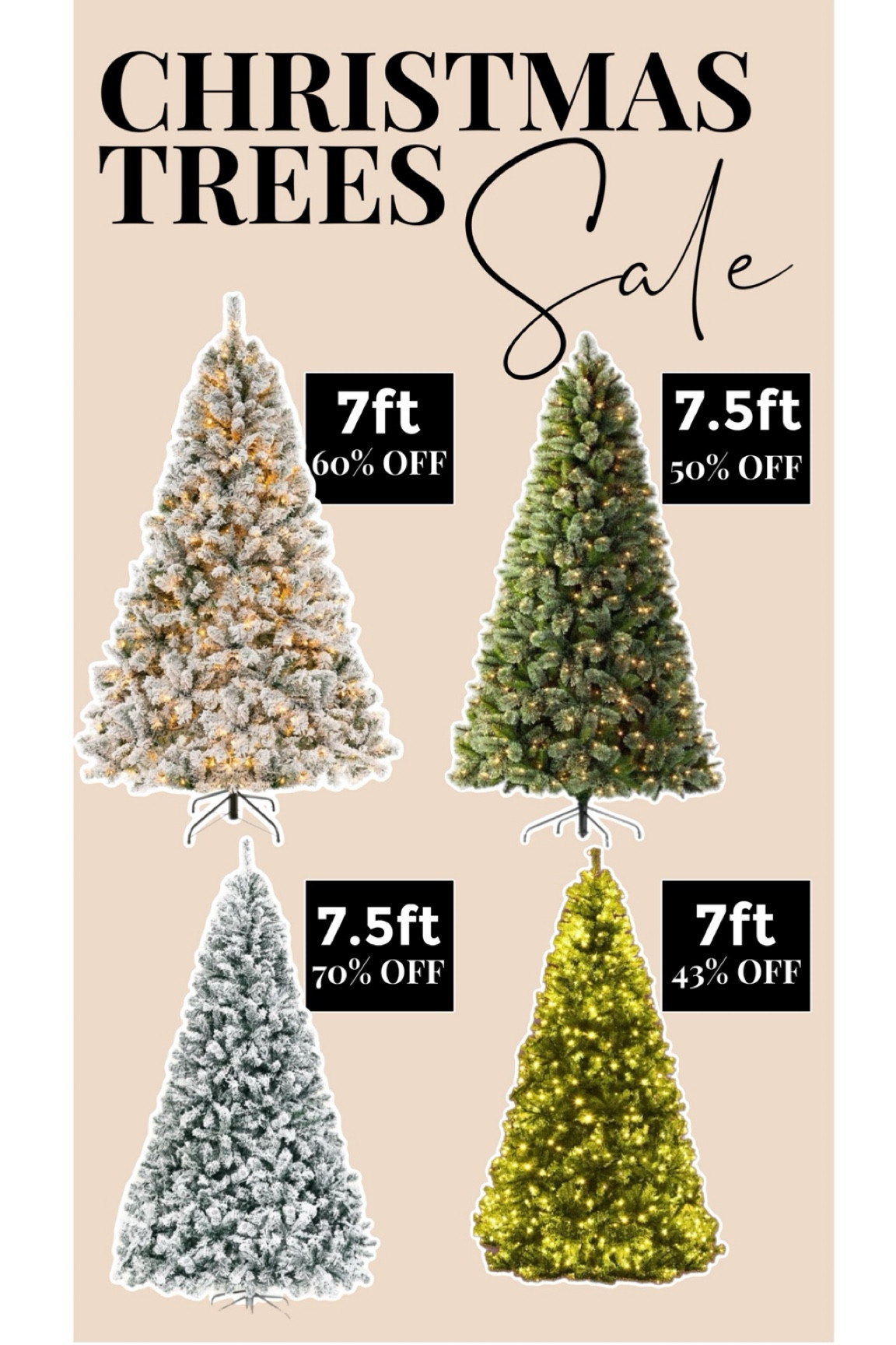 7ft & 7.5ft trees on major sale!! Take up to 70% off selected trees!

#LTKHoliday #LTKsalealert #LTKSeasonal