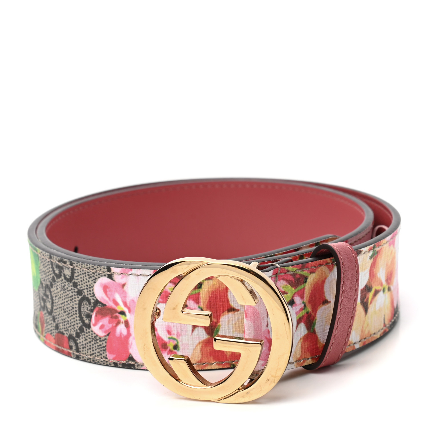 GUCCI

GG Supreme Monogram Blooms Print Interlocking G Belt 80 32 Antique Rose | Fashionphile