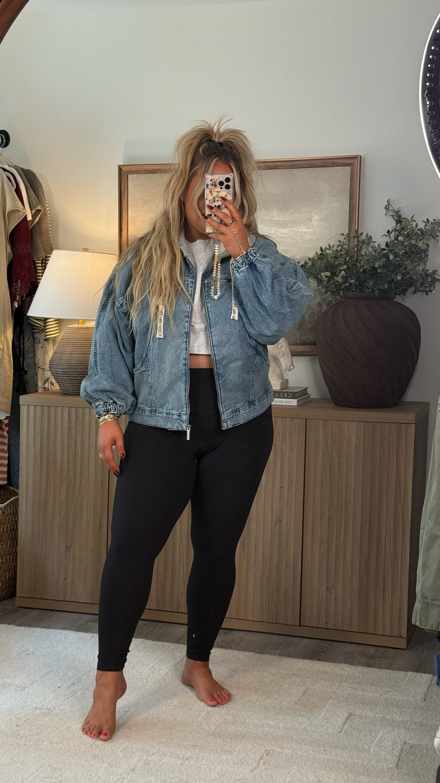 Love this hooded denim jacket! It's the perfect jacket for fall! 

 #LTKootd #LTKActive