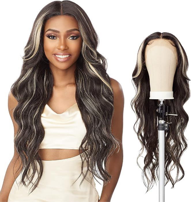 Sensationnel Butta Lace Wigs - Unit 34 Extra Wide 5 Inch Deep Parting Synthetic Preplucked Hairli... | Amazon (US)