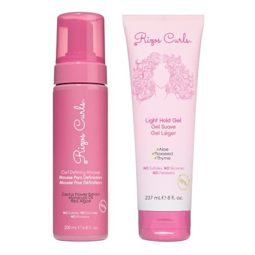 Rizos Curls Curl Defining Mousse and Light Hold Gel Bundle | Amazon (US)