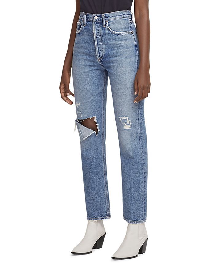 90's Pinch Waist High Rise Straight Leg Jeans in Lineup | Bloomingdale's (US)