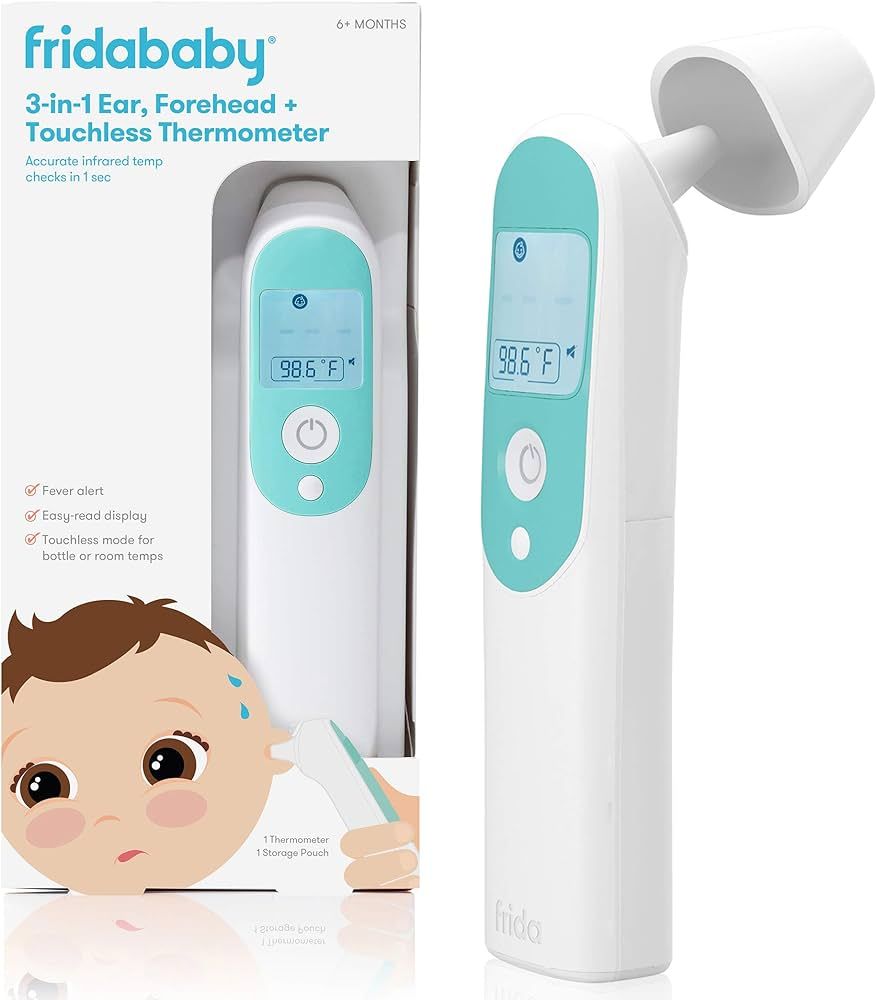Frida Baby Infrared Thermometer 3-in-1 Ear, Forehead + Touchless for Babies, Toddlers, Adults, an... | Amazon (US)