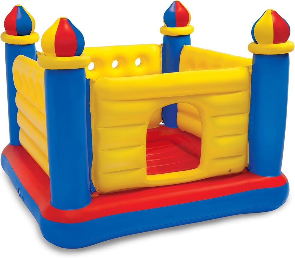 Intex Inflatable Colorful Jump-O-Lene Castle Bounce House, for 2 Kids Ages 3-6 - Large Blow-Up In... | Amazon (US)
