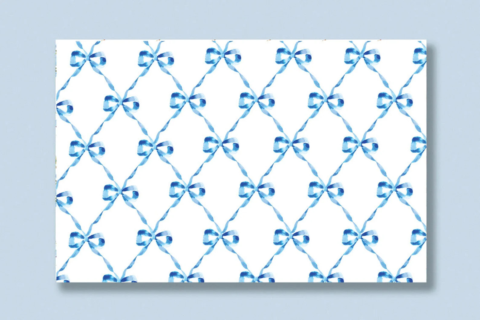 Paper Placemat Pad: Blue Parisian Bows {Stationary Notecards, Monogram, Custom, Artistic, Girly, ... | Etsy (US)