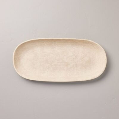 8"x19" Artisan Handcrafted Decorative Oval Tray Cream - Hearth & Hand with  | eBay | eBay US
