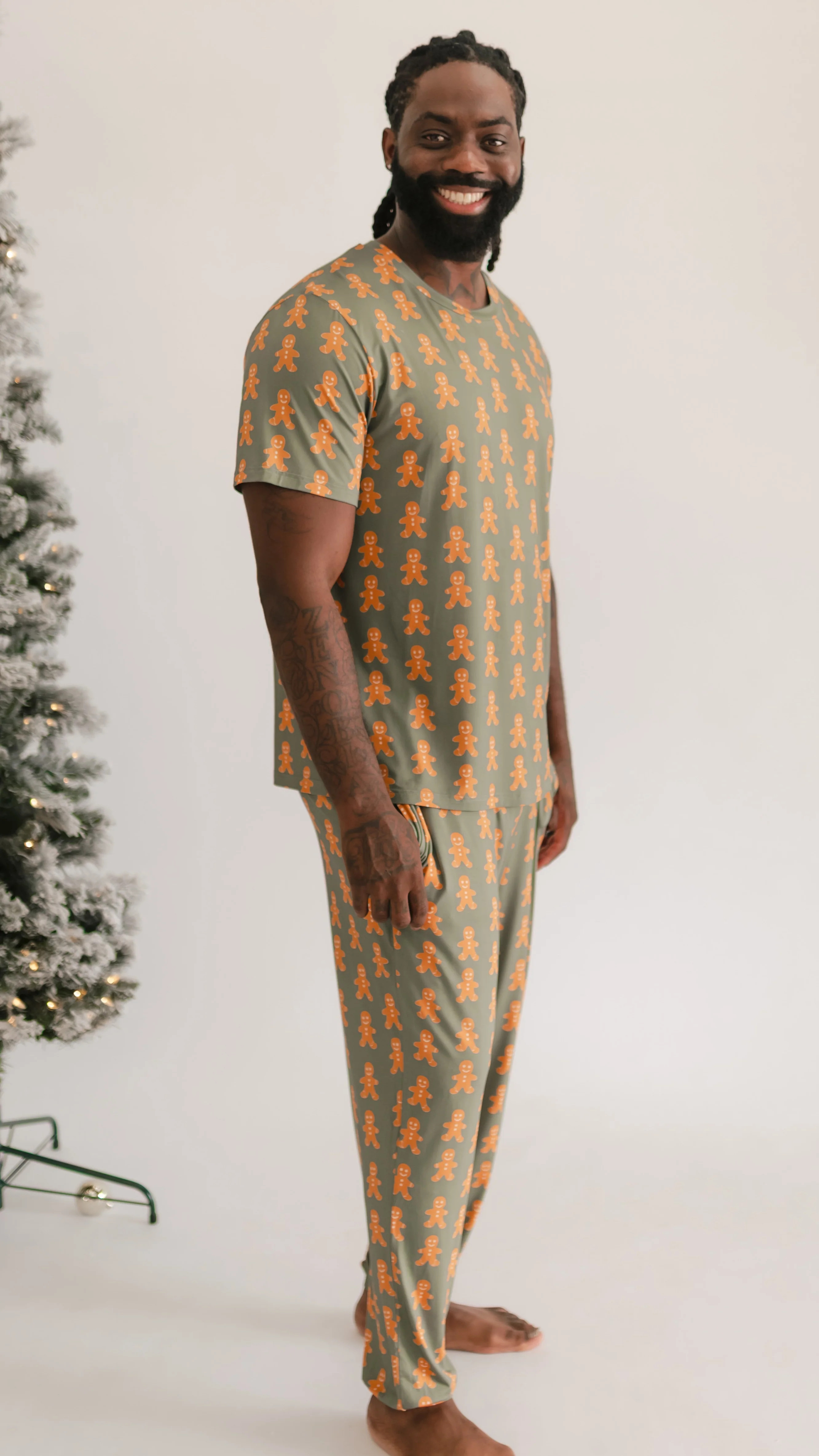 Adult Jogger Set In Gingerbreads | Silks Design