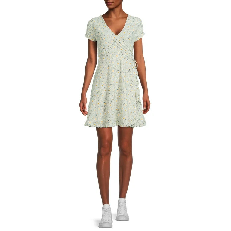 No Boundaries Juniors' Wrap Dress | Walmart (US)