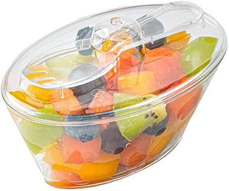 Restaurantware Deli Cup Fruit Cup Retail Cup with Lid and Spork - Oval - 4 oz - Premium Plastic -... | Amazon (US)