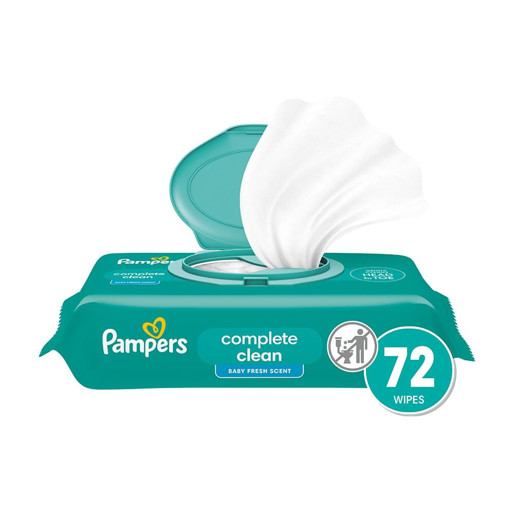 Pampers Baby Wipes, Complete Clean Baby Fresh Scented Wipe, Gently Cleans Head to Toe, 72 Total (... | Amazon (US)