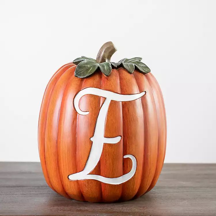 Monogram E Pumpkin Statue, 13 in. | Kirkland's Home