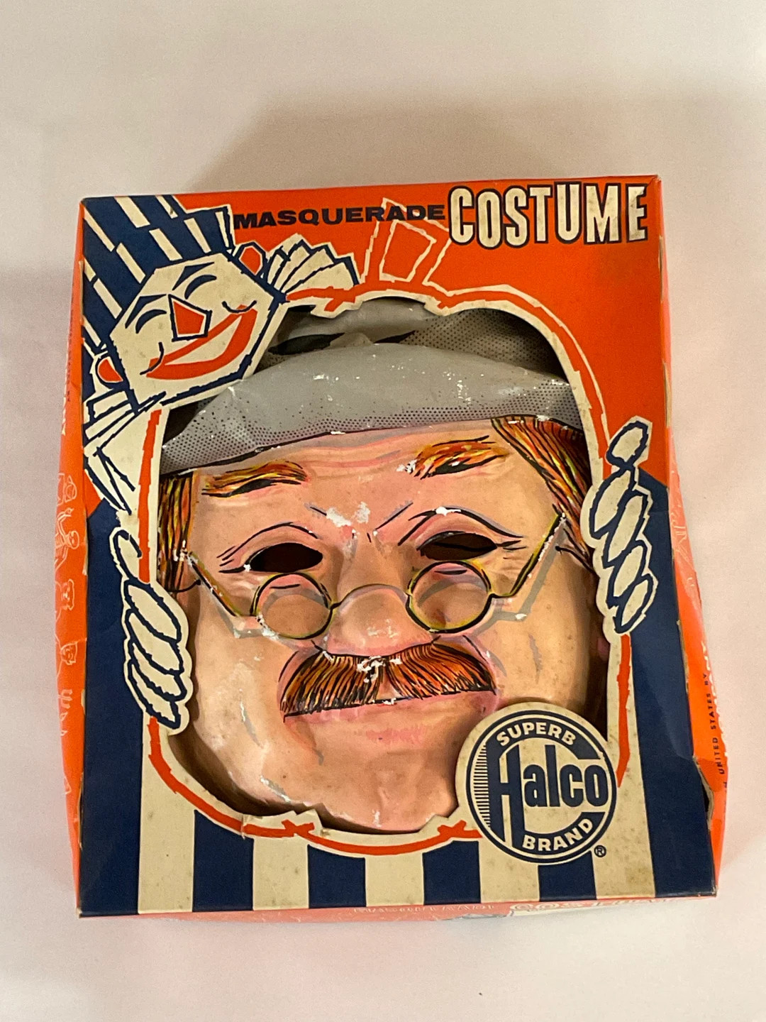 Vintage Halloween Costume and Mask, Charlie Weaver Costume, Vintage HALCO Masquerade Costume in B... | Etsy (US)