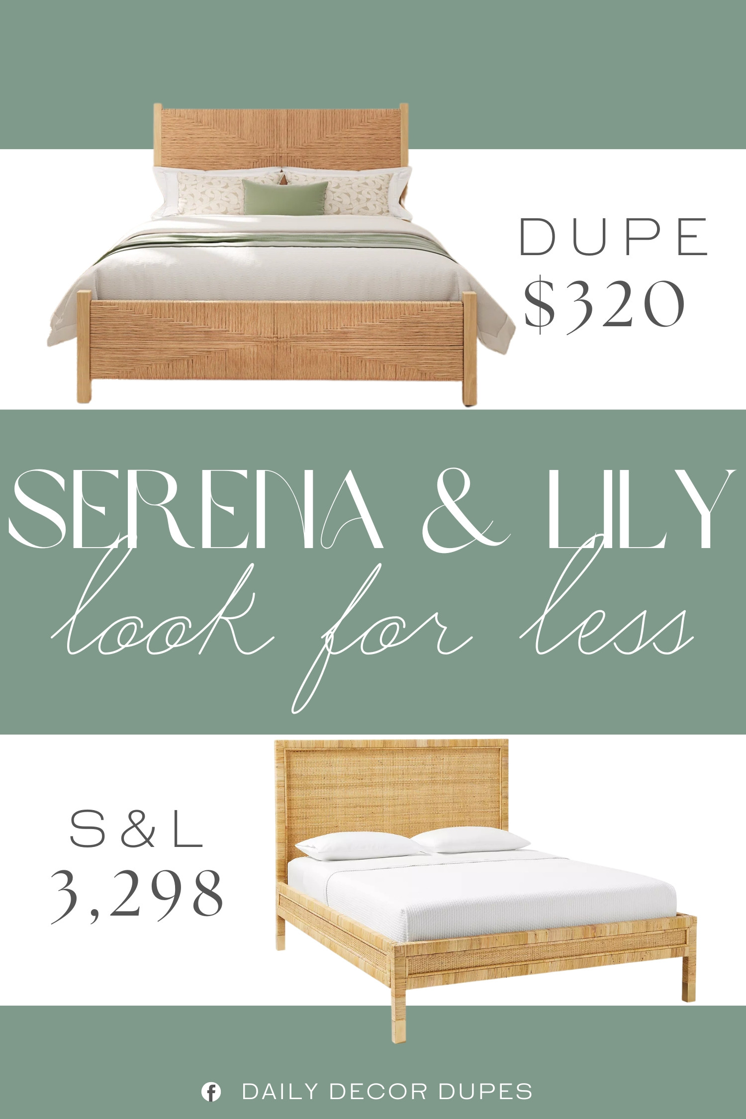 Inspired by Serena & Lily Rattan Bed. Rattan Platform Bed Frame. Woven Cane Bed Frame. Natural Rattan Bed Frame. Boho Rattan Bed Frame. Solid Wood Bed Frame. Coastal Bedroom Bed Frame. Wooden Platform Bed with Rattan. Farmhouse Modern Bed Frame. 

Home more affordable option find copy cat similar look for less budget friendly affordable cheap cheaper beautiful pretty. Clearance sale coupon code discount code promo code luxury lookalike look a like Inspo inspiration inspired by idea ideas Love like these? I share multiple every day in my FB group.
#serenaandlilyinspired #bedframe #platformbed #rattanbed #canebed #wickerbedframe #bedroominspo #furniturefinds #wovenfurniture 

 #LTKHome