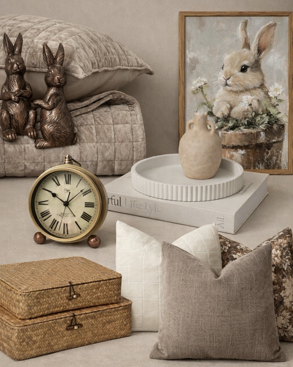 Neutral Spring Home Finds from Amazon

Follow @farmtotablecreations on Instagram for more styled home finds like this 🤍

These soft, neutral pieces are perfect for layering into your home this season. From cozy quilted bedding to woven storage, textured pillows, and the sweetest bunny accents—everything adds warmth without overwhelming your space. I love how these pieces mix textures while keeping that clean, elevated look.

#pillows | #throwpillows | #neutraldecor | #homedecor | #homefinds | #bedroomdecor | #bedding | #decorativepillows | #accentpillows | #wovenbasket | #storagebins | #springdecor | #bunnydecor | #cozyhome | #livingroomdecor | #homeaccessories | #amazonhome | #amazonfinds | #interiordecor | #neutralhome | #bedroomstyle | #livingroomstyle | #homeinspo | #decorideas

#LTKSaleAlert #LTKSeasonal #LTKHome