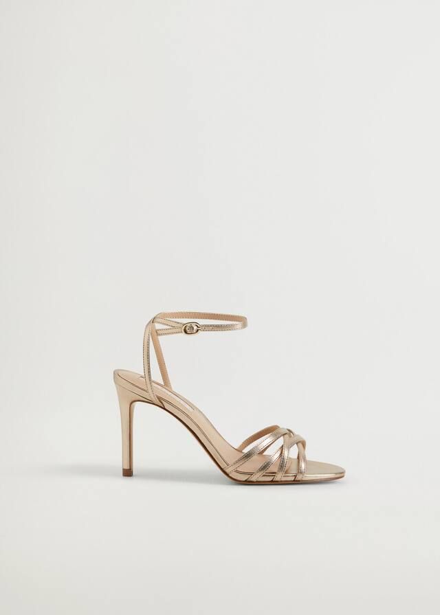 Metallic strap sandals | MANGO (UK)