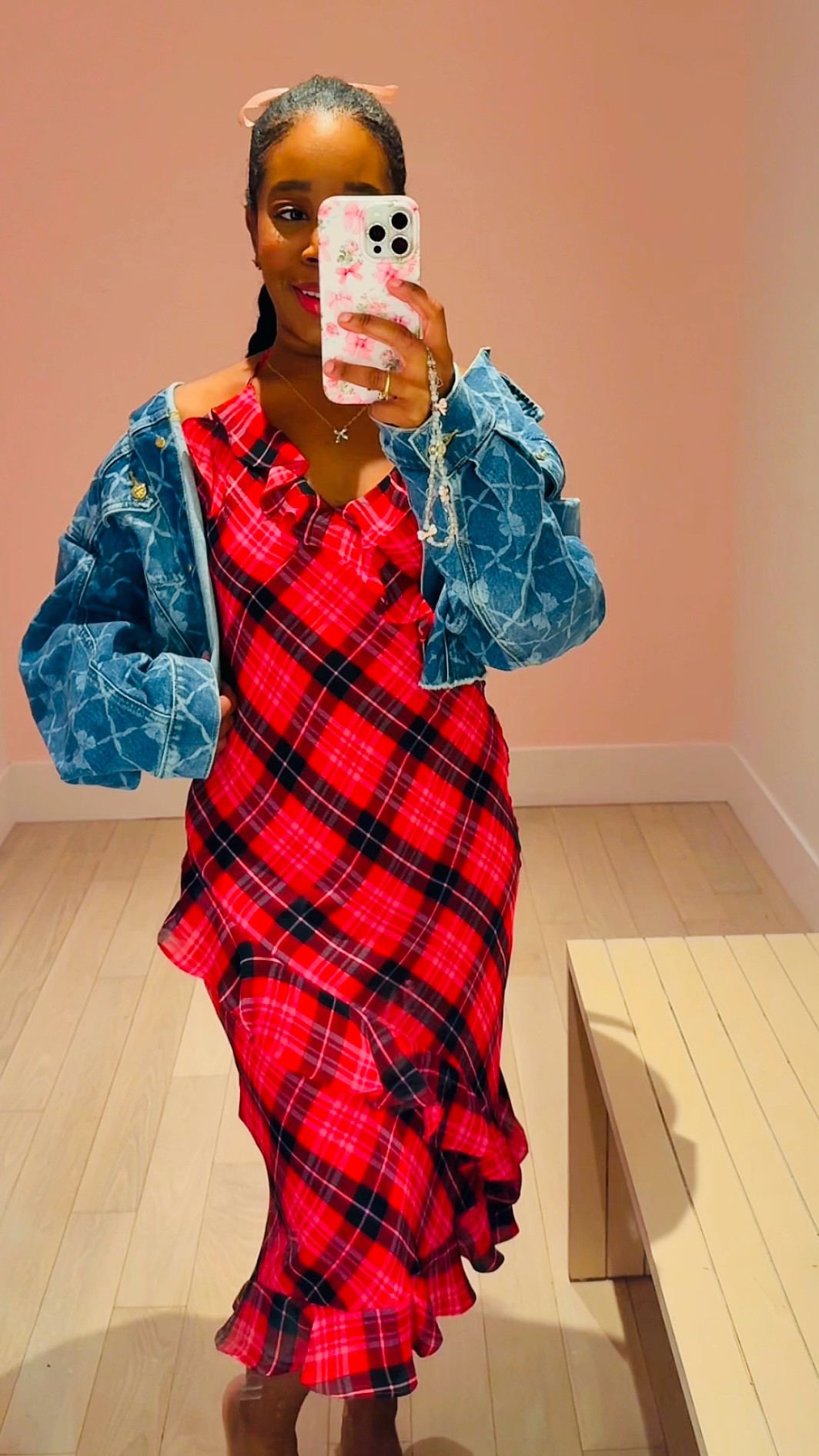 More item from the PINK x Love Shack Fancy collection!!! I love the plaid dress with the denim jacket!!

#LTKootd #LTKGiftGuide #LTKHoliday