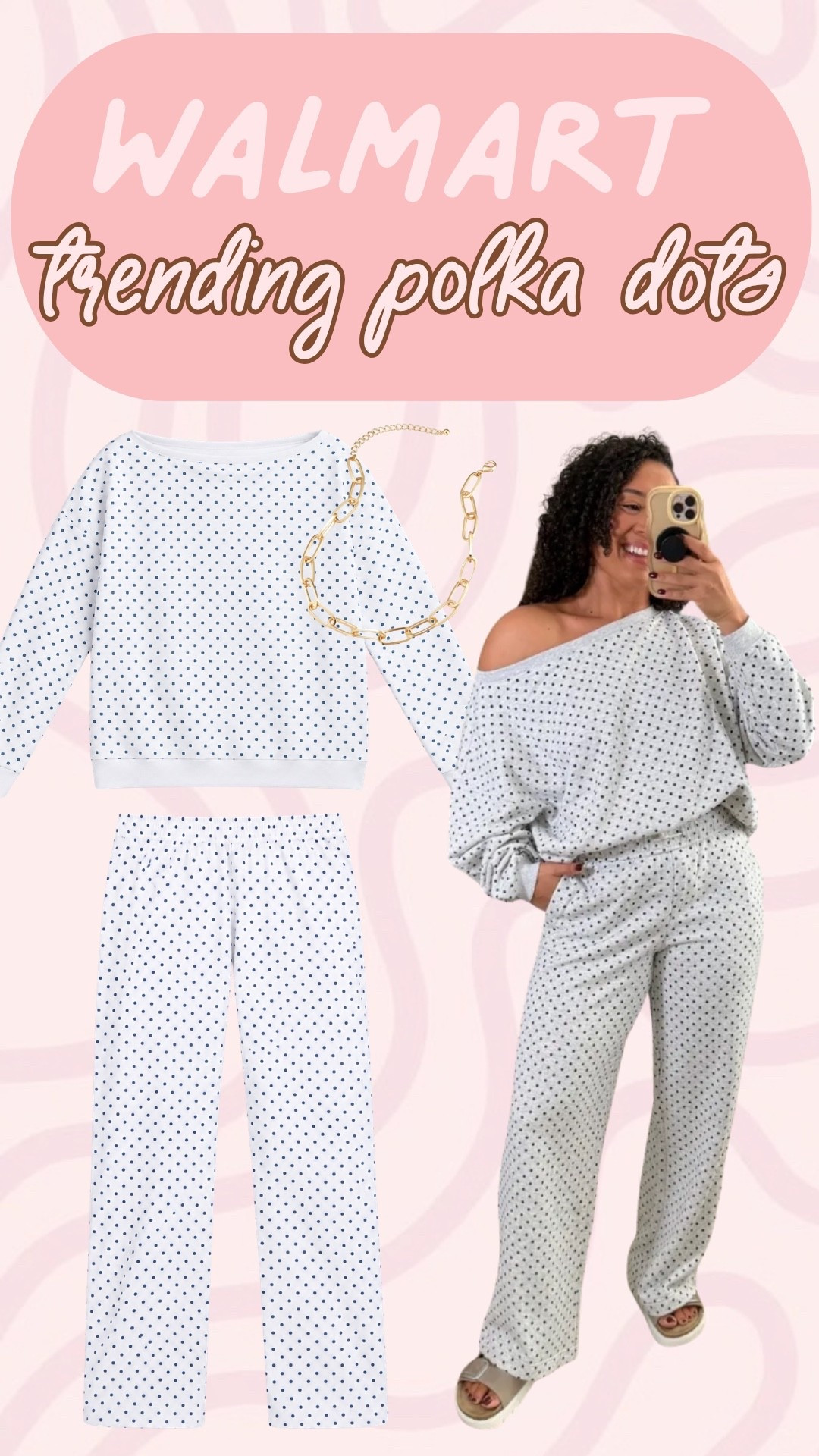 This Walmart polka dot set is such a cute find for fall. The blue and white print makes it fun while still being easy to wear around the house or out and about.

#LTKSeasonal #LTKdayinmylife #LTKgrwm