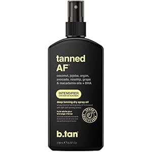 b.tan Best Tanning Oil | Get Tanned Intensifier Dry Spray - Get a Fast, Dark Outdoor Sun Tan From... | Amazon (US)